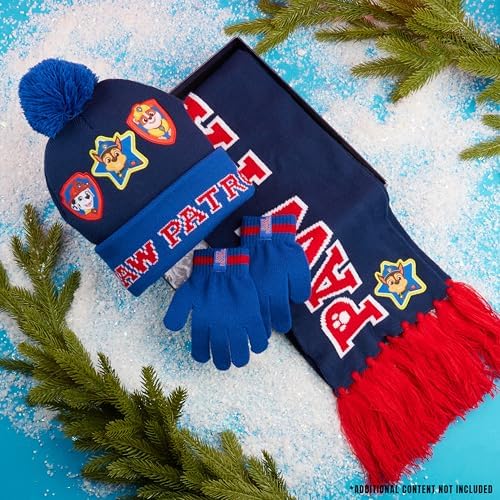 Paw Patrol Boys Winter Accessories Set Beanie Scarf Gloves - Gifts For Boys