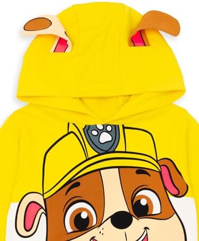 Paw Patrol Kids Hoodie Boys Girls Chase Marshall Skye Everest OR Rubble Sweater Options Yellow Navy Red Pink Blue Jumpers 3D Ears Nickelodeon Merchandise