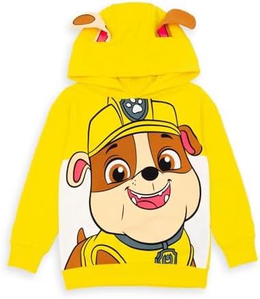 Paw Patrol Kids Hoodie Boys Girls Chase Marshall Skye Everest OR Rubble Sweater Options Yellow Navy Red Pink Blue Jumpers 3D Ears Nickelodeon Merchandise