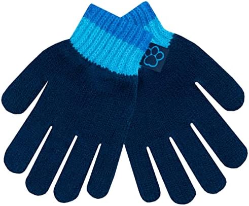 Paw Patrol Kids Winter Hat And Gloves Set Chase And Rubble Blue One Size