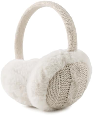 Peasst Knit Kids Ear Muffs Plush Toddler Earmuffs Winter Ear Cover Girls Boys Cold Weather Ear Warmer