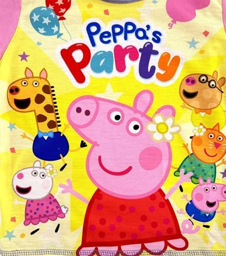 Peppa Pig Girls 2 Piece Pyjamas Set 'Peppa's Party' Pink Age 18 Months - 5 Years