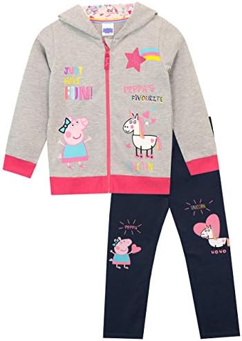Peppa Pig Girls Unicorn Hoodie & Leggings Set