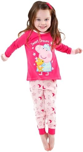 Peppa Pig Pyjamas 100% Cotton Girls' Pyjama Sets Long Sleeve Kids Pjs