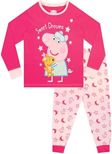 Peppa Pig Pyjamas 100% Cotton Girls' Pyjama Sets Long Sleeve Kids Pjs