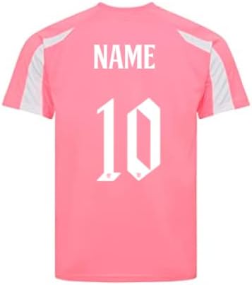 Personalised England Style Kit Pink Football Shirt White Shorts For Boys And Girls Best Birthday Gift For Kids