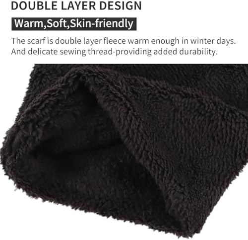 Pesaat Thick Fleece Baby Scarf For Boys Girls Warm Infant Toddler Scarves Kids Neck Warmer Thermal 1-5Y