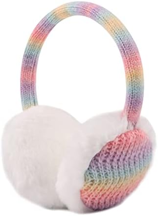 Pesaat Winter EarMuffs for Kids Outdoor Girls Knitted Ear Cover Plush Toddler Boys Ear Warmer 3-8 Years