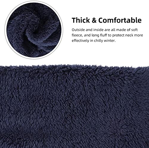 Pesaat Winter Girls Scarf Polar Fleece Children Neck Warmer Knitted Kids Toddler Round Scarves