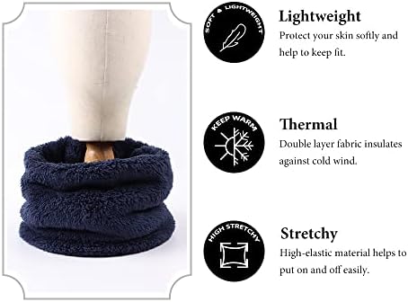 Pesaat Winter Girls Scarf Polar Fleece Children Neck Warmer Knitted Kids Toddler Round Scarves