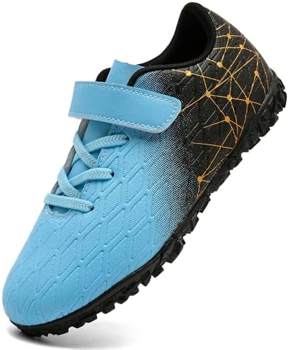 PiDaGlobal Boys Football Boots Kids Girls Firm Ground Soccer Shoe Astro Turf Trainers Athletics Sport Futsal Shoes Teenager Profession Competition Indoor Outdoor Unisex