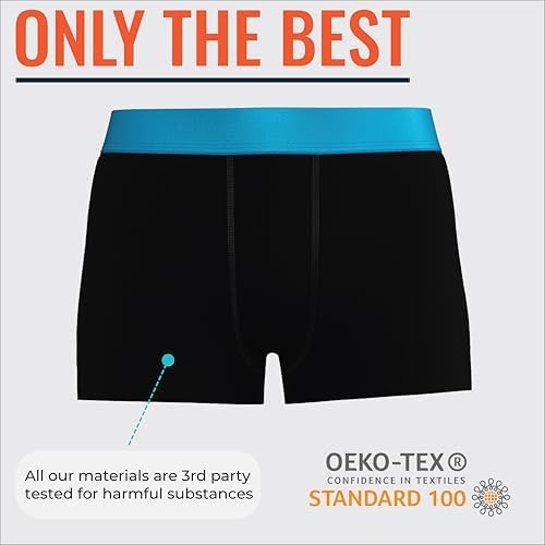 Pierre Calvini Boys Boxers (6/12 Pack) – Soft & Breathable Cotton Boys Boxer Shorts – Durable Comfortable & Anti-Chafing – Multipack Hipster Underwear For Kids (Ages 5-13)