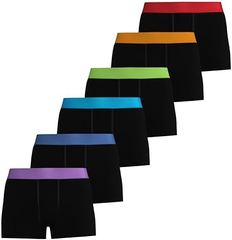 Pierre Calvini Boys Boxers (6/12 Pack) – Soft & Breathable Cotton Boys Boxer Shorts – Durable Comfortable & Anti-Chafing – Multipack Hipster Underwear For Kids (Ages 5-13)