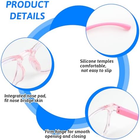 Plimbin Blue Light Blocking Glasses For Kid Kids Pretend Glasses Computer Gaming Eyeglasses Anti UV & Eyestrain Kids Clear Lens Glasses For Boys Girls