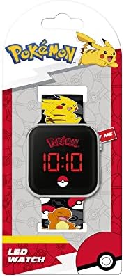 Pokemon Boy's Digital Quartz Watch With Silicone Strap POK4322
