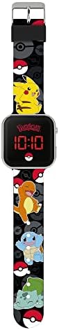 Pokemon Boy's Digital Quartz Watch With Silicone Strap POK4322
