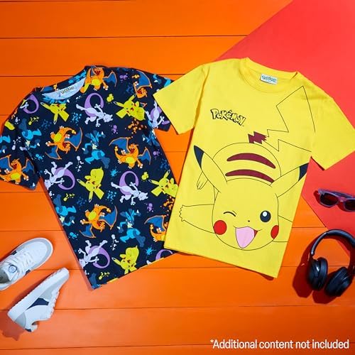 Pokemon Boys Crew Neck T-Shirts Soft Breathable Material Pack Of 2 - Boys Gifts