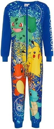 Pokemon Boys Onesie Sleepsuit All in One Pyjamas Age 3-12 Years