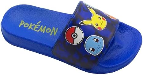 Pokemon Boys or Girls Sliders Flip Flops Pool Sandals Size 10-4