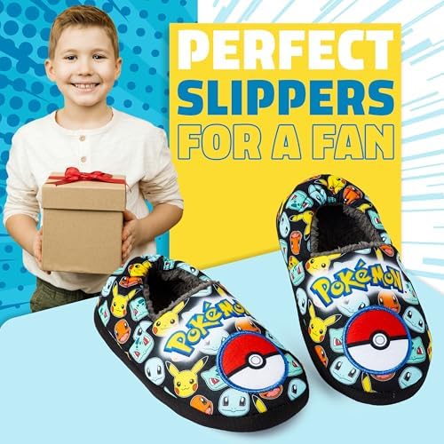 Pokemon Boys Slippers Boot Slippers Pikachu Bulbasaur Soft Kids Shoes Non Slip House Shoes Anime Gifts For Boys