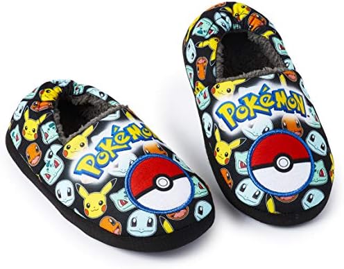 Pokemon Boys Slippers Boot Slippers Pikachu Bulbasaur Soft Kids Shoes Non Slip House Shoes Anime Gifts for Boys