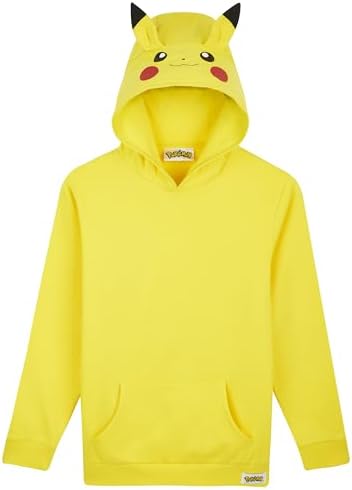 Pokemon Hoodie for Boys Teens Hooded Sweatshirt Pikachu Eevee Pullover Casual Sports Long Sleeve Jumper Anime Gifts for Boys