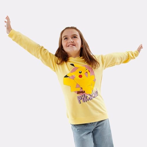 Pokemon Hoodie For Girls Pikachu Hoodie Girls Yellow Hoodie Kids Hoodies Ages 5 To 12 Years