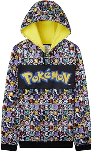 Pokemon Kids Hoodie for Teenagers and Boys Hoodies Warm Soft Pullover Sweatshirt Pikachu 4-15 Years Official Merchandise Pokemon Gifts for Boys