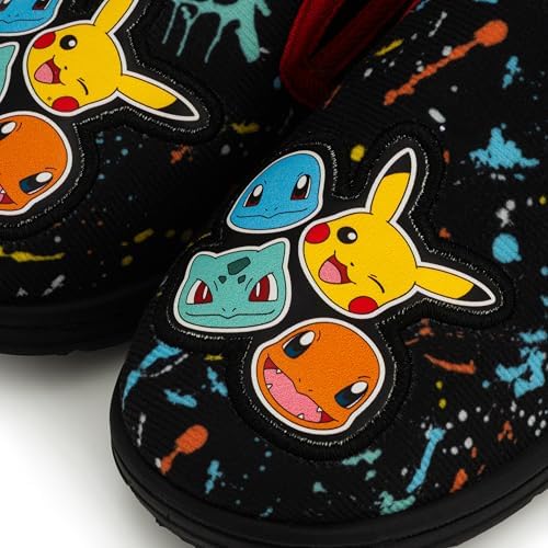 Pokémon Kids Slippers – House Shoes Pikachu Design – Boys Indoor Footwear With Anti-Slip Sole – UK Sizes 9 To 3