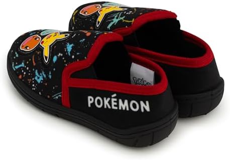 Pokémon Kids Slippers – House Shoes Pikachu Design – Boys Indoor Footwear With Anti-Slip Sole – UK Sizes 9 To 3