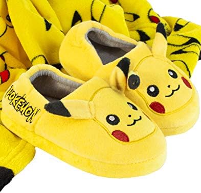 Pokémon Pokemon Pikachu Yellow Slippers 3D Character Kids' Footwear House Shoes Soft Loafers For Boys & Girls