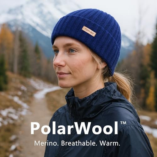 PolarWool™ 100 % Merino Wool L/XL/XXL Fisherman Beanie Watch Cap Single Layer 3 Styles Warm Winter Knit Hat For Men Women