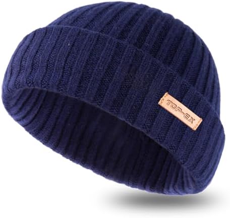 PolarWool™ 100 % Merino Wool L/XL/XXL Fisherman Beanie Watch Cap Single Layer 3 Styles Warm Winter Knit Hat for Men Women