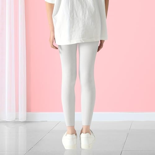 PopCouture Girls Plain Cotton Ribbed School Leggings