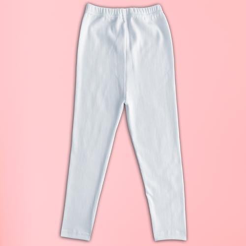 PopCouture Girls Plain Cotton Ribbed School Leggings