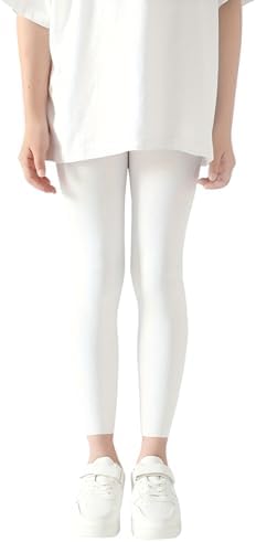 PopCouture Girls Plain Cotton Ribbed School Leggings