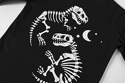 Popshion Boys Pyjamas Dinosaur Glow In The Dark Cotton Pjs Sets Toddler Long Sleeve Sleepwear 2 Piece Christmas Nightwear 2-10 Years