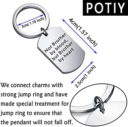 POTIY Brother In Law Gift Wedding Gift For Brother Not Brother By Blood Keyring