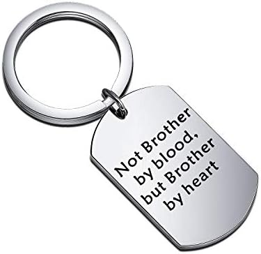 POTIY Brother in Law Gift Wedding Gift for Brother Not Brother By Blood Keyring