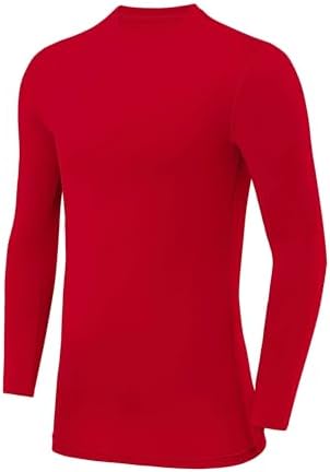 PowerLayer Kids Base Layer Long Sleeve Compression Shirt. Lightweight And Moisture Wicking Thermal Top For Football Rugby Soccer And Gym For Boys