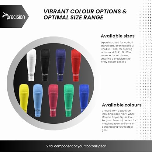 Precision Unisex Kids Plain Pro Footless Sleeve Socks Junior Football Socks (pack Of 1)