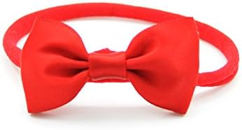 PrettyBoutique Baby Girls Satin Bow Soft Skinny Elastic Nylon Headband Hair Band Accessories