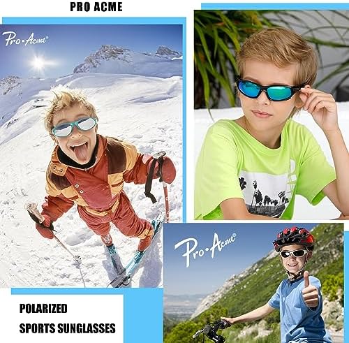 Pro Acme Children's Sunglasses Boys Girls Polarised Sports Sunglasses Flexible Unbreakable Baseball Shades For Children Age 3-10