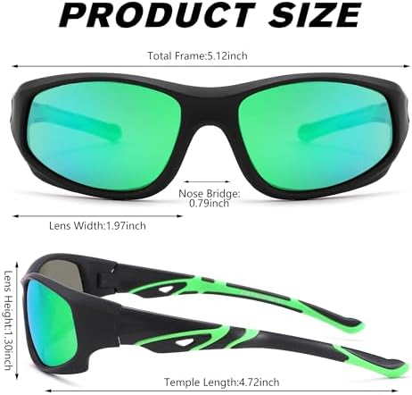 Pro Acme Children's Sunglasses Boys Girls Polarised Sports Sunglasses Flexible Unbreakable Baseball Shades For Children Age 3-10