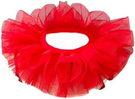 Pumpumlia Toddler Girls Adjustable Clown Mesh Neck Ruff 3 Layers Tulle Ruffle Collar Shawl For Prom And 1920s Themed Celebration Clown Cosplay Accessory