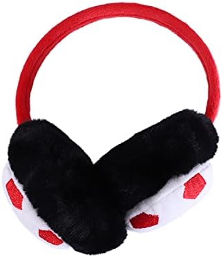 Qchomee Kids Cute Football EarMuffs Boys Girls Ear Warmers Plush Furry Ear Cover Windproof Ear Hamburg Headband Fashion Adjustable Ear Wrap Christmas Birthday Gifts For Child Boys Girls