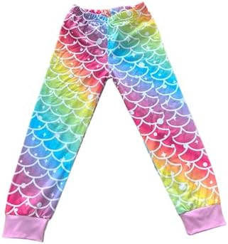 QHKEPW Girls Pyjamas Unicorn Dinosaur Mermaid Cat Kids Toddler Pjs Sets Cotton Long Sleeve Sleepwear 2 Piece Clothes Outfits Winter Nightwear 1-7 Years