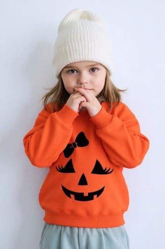 QHKEPW Halloween Boys Girls Jumper Ghost Monster Truck Pumkin Crusher Dinosaur Bat Kids Sweatshirt Toddler Top Long Sleeve Round Neck Cotton Casual Clothes T Shirt 2-8 Years Old