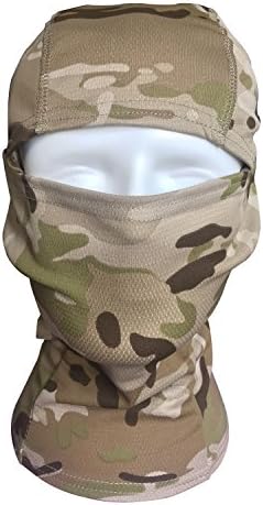 QMFIVE Balaclava Camo Ninja Hood Tactical Full Face Mask Head Wrap Face Neckerchief Men And Women Multi-purpose Outdoor Hiking Cycling Climbing
