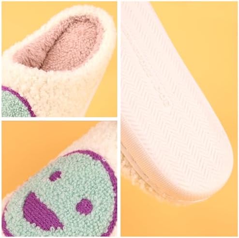 QZCEO Girls Boys Slippers Kids Warm Plush House Slippers Children Winter Soft Comfortable Fluffy Indoor Outdoor Shoes